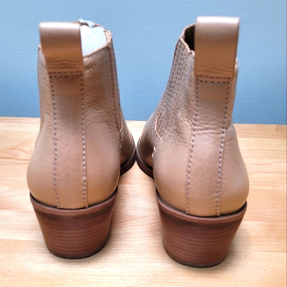 LUCKY BRAND | Idola Womens Leather Square Toe Ankle Booties, Sz 7 1/2 M - Picture 3 of 8
